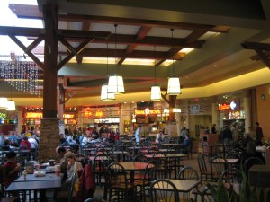 Food court at Twin Removed Pines Mall.