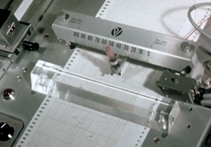 The ray will be read by this device and then transmitted to the green screen and the decorative hams.