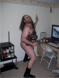 My manager Scott relaxing at home.