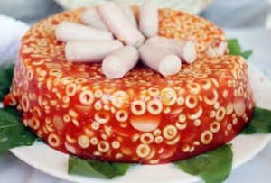 Gelatin Surprise with Canned Western Lankville Sausages