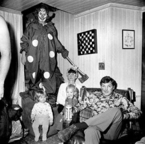 ​Mack Milford and family plus Sydney his 'main clown'.