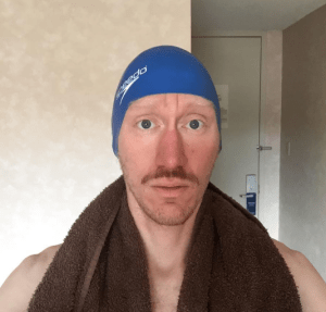 Keebaugh by the pool.